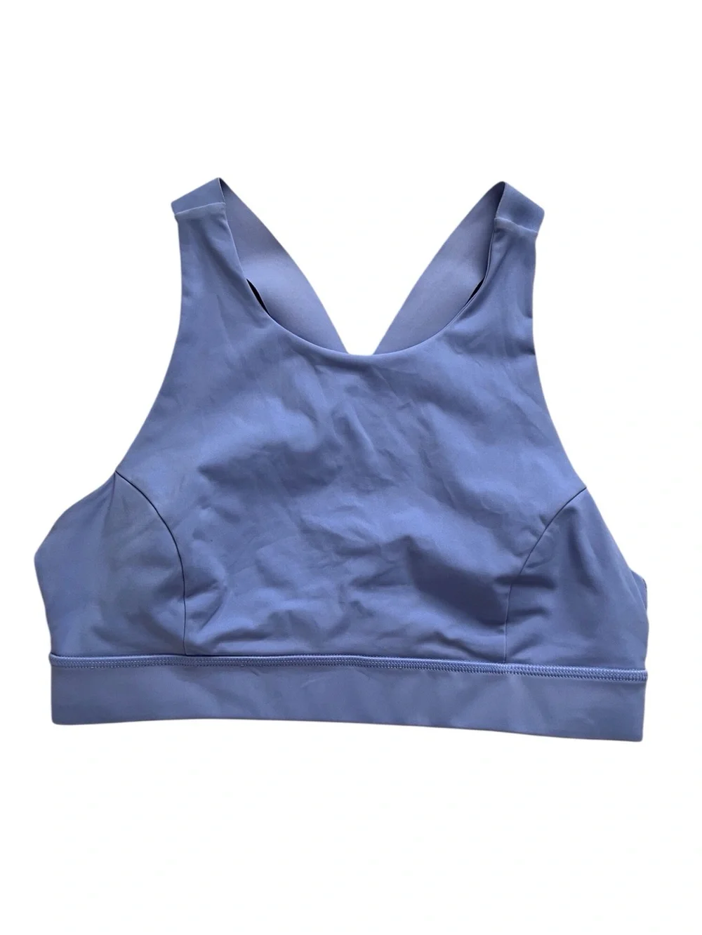 Lululemon Womens Fast & Free Sports Bra Hydrangea Blue Running Yoga Workout 10